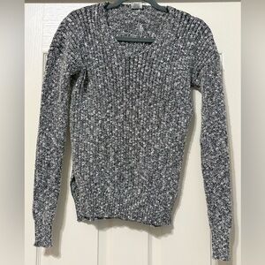 Full Tilt Black and White V-Neck Sweater